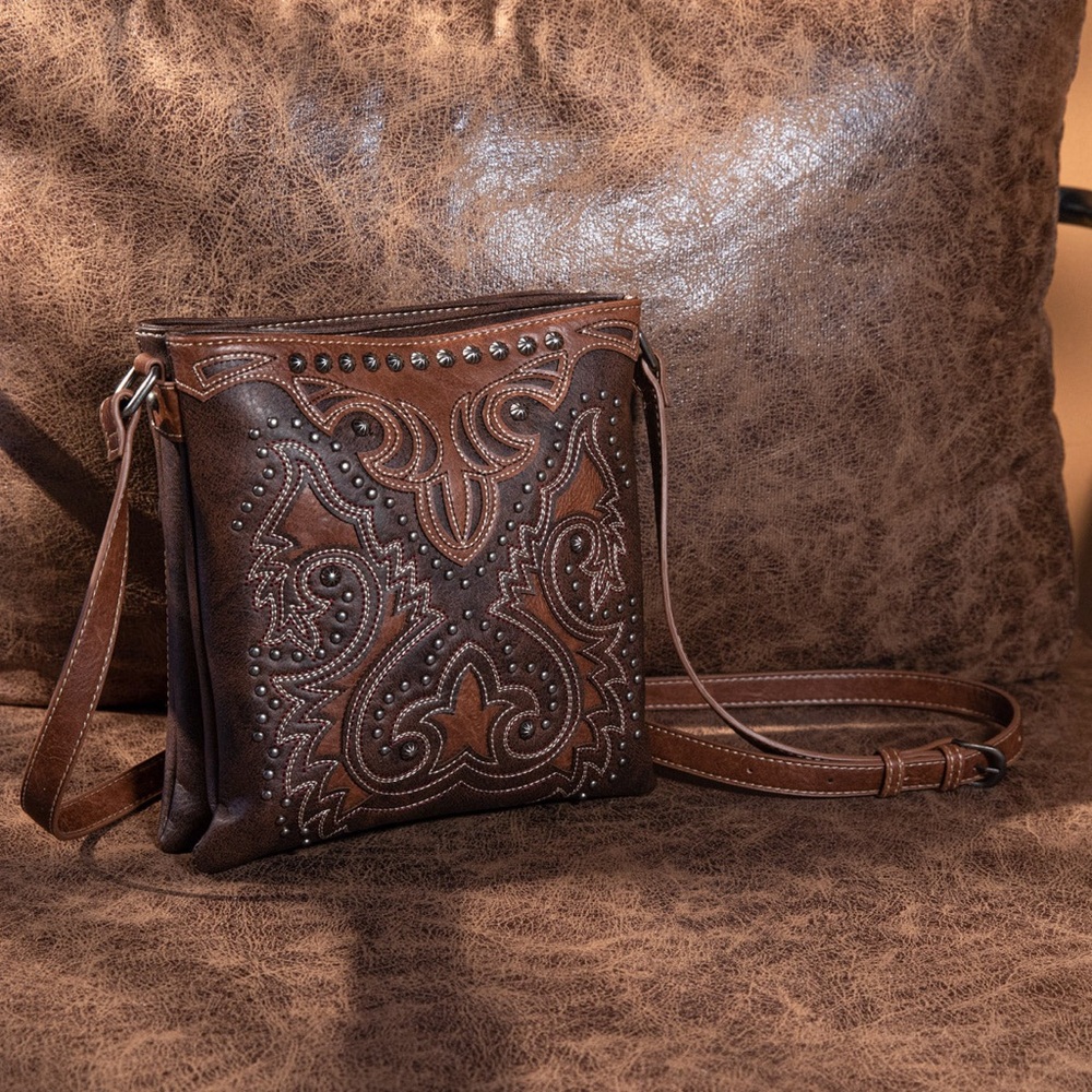 Montana West Cut-Out Boot Scroll Concealed Carry Crossbody